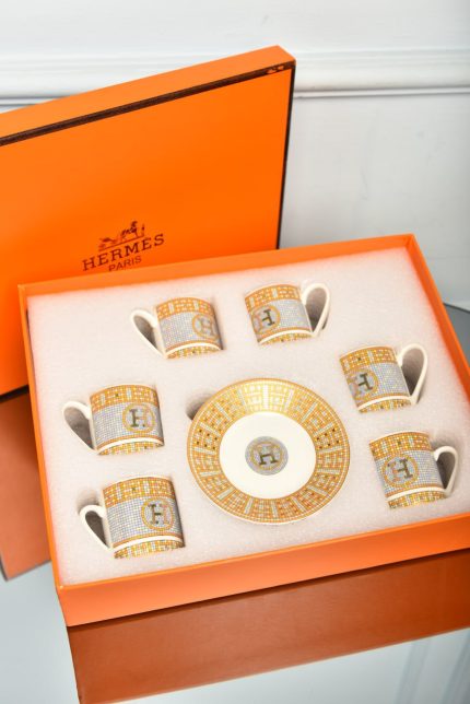 HERMES - Mosaique au 24 gold  coffee cup and saucer